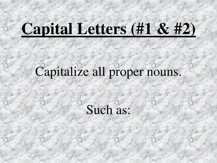 capital letters 1 2
