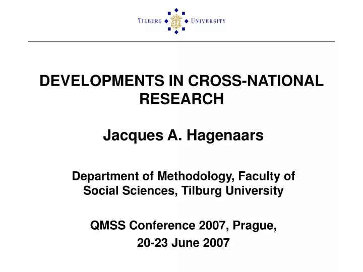 developments in cross national research