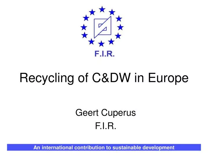 recycling of c dw in europe