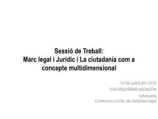 sessi de treball marc legal i jur dic i la ciutadania com a concepte multidimensional