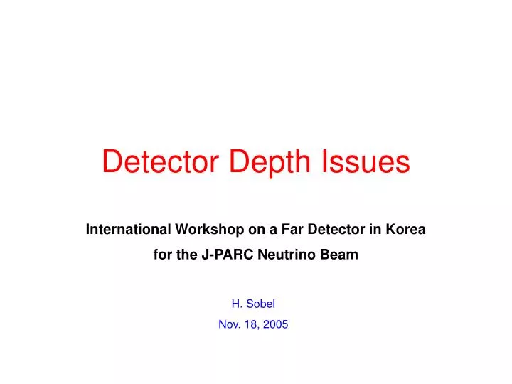 detector depth issues