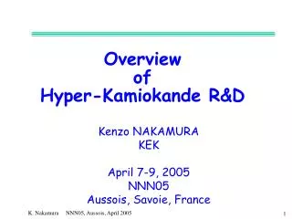 Overview of Hyper-Kamiokande R&amp;D