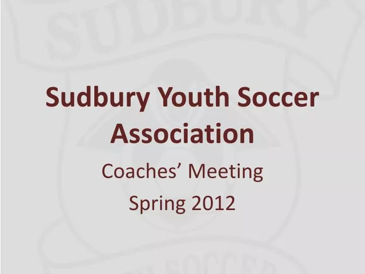 sudbury youth soccer association