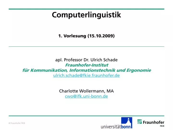 computerlinguistik