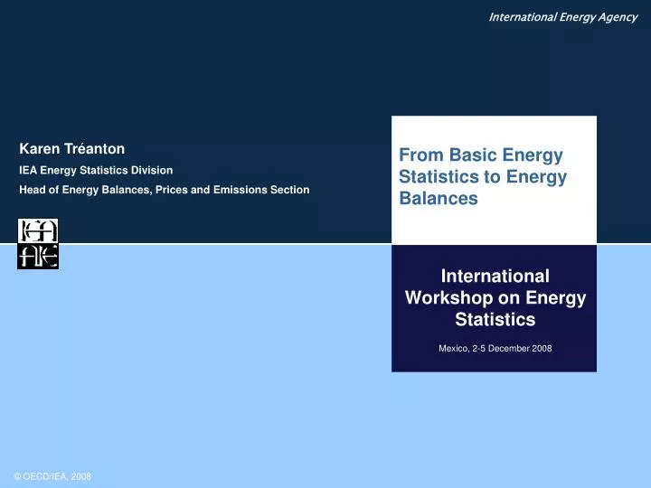 international workshop on energy statistics mexico 2 5 december 2008