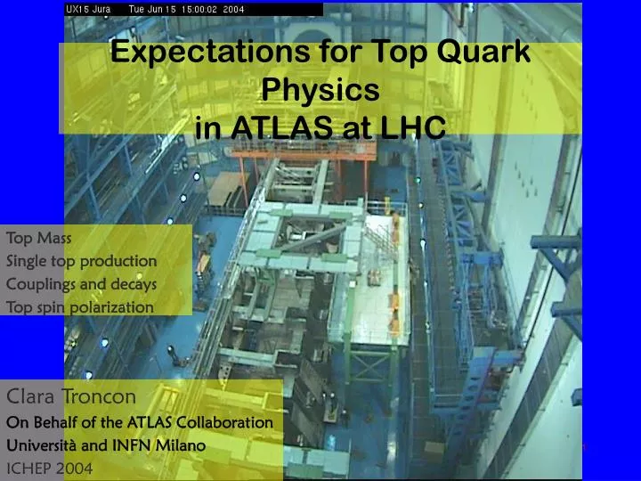 expectations for top quark physics in atlas at lhc