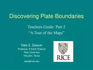 Discovering Plate Boundaries