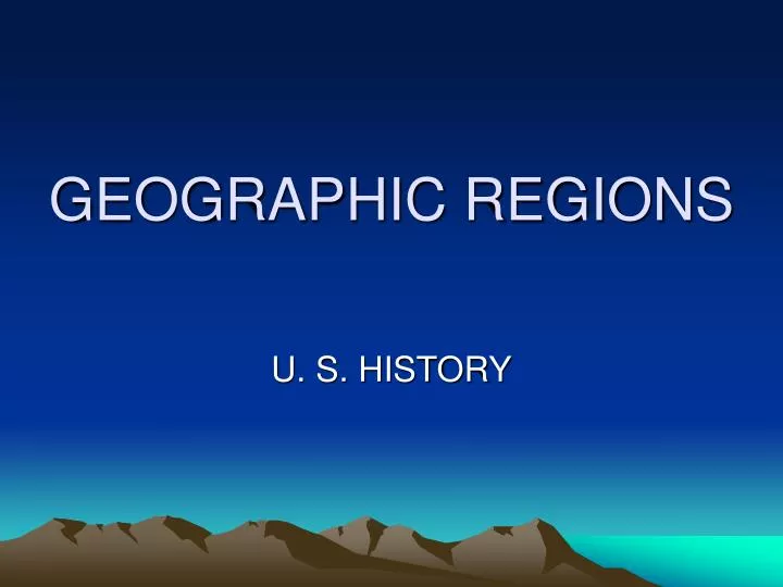 geographic regions