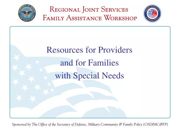 resources for providers and for families with special needs