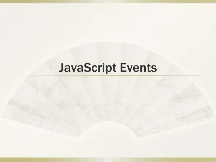 javascript events