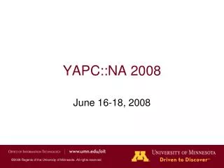YAPC::NA 2008