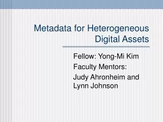 Metadata for Heterogeneous Digital Assets