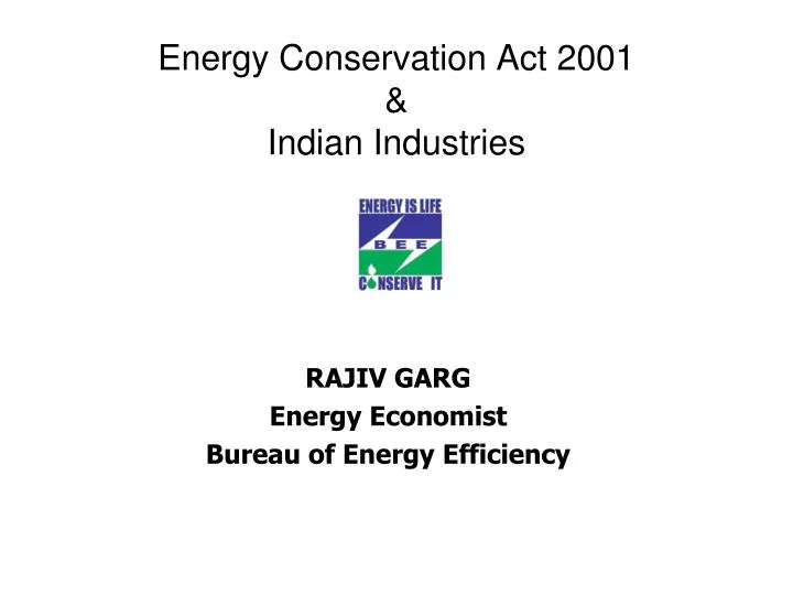 energy conservation act 2001 indian industries