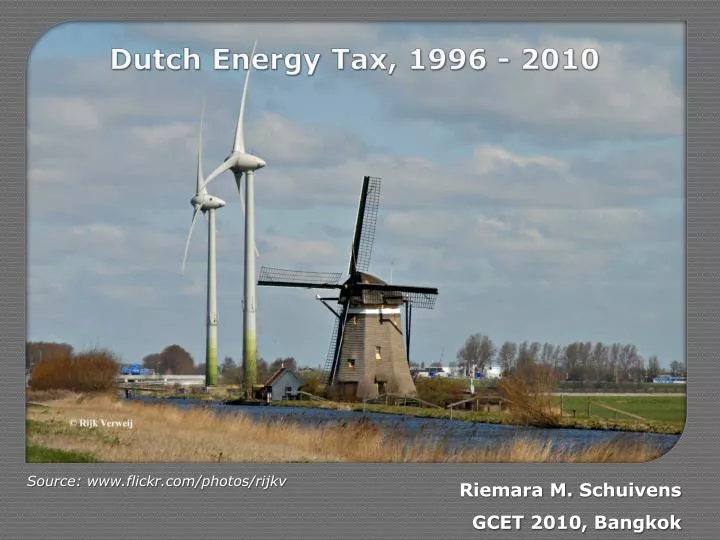 dutch energy tax 1996 2010
