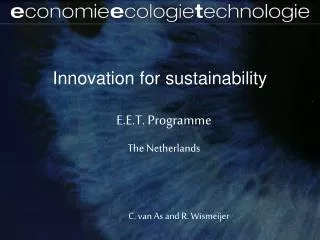 Innovation for sustainability