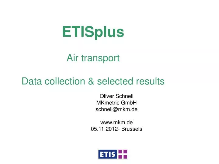 etisplus air transport data collection selected results