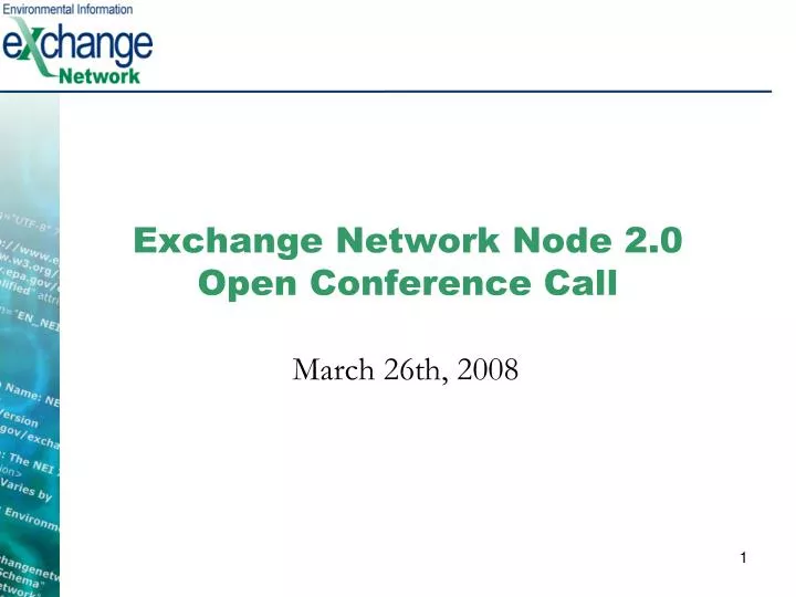 exchange network node 2 0 open conference call