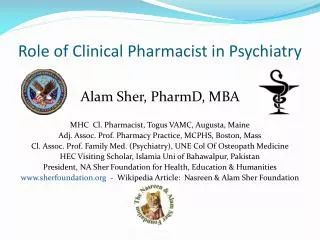 Role of Clinical Pharmacist in Psychiatry