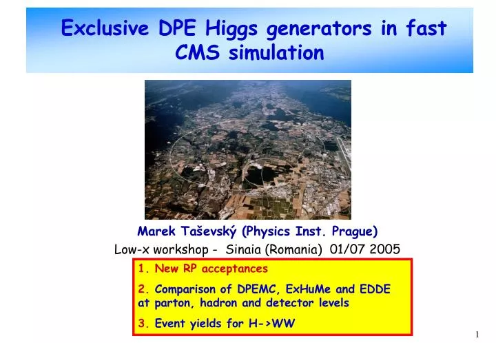exclusive dpe higgs generators in fast cms simulation