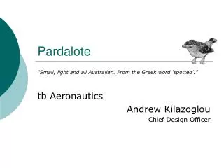 Pardalote