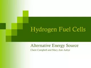 Hydrogen Fuel Cells