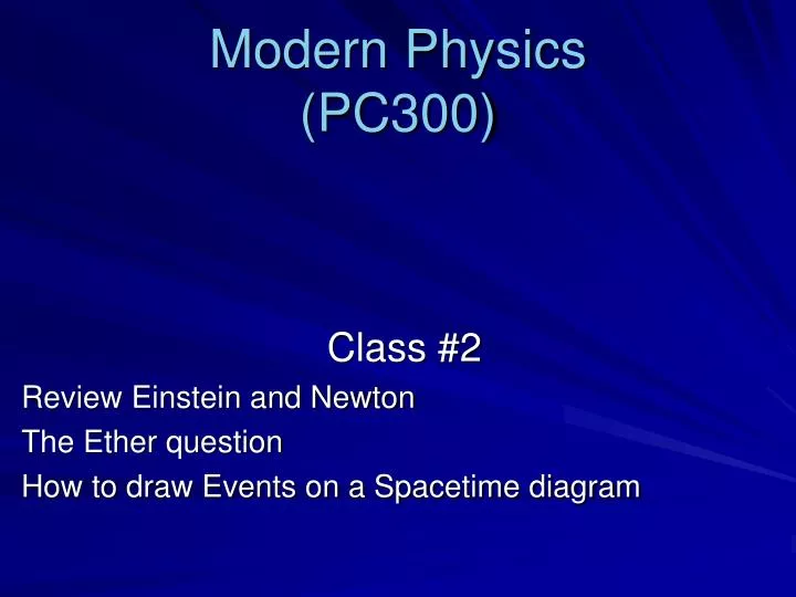 modern physics pc300