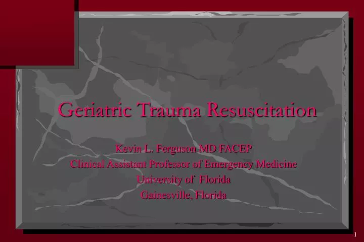 geriatric trauma resuscitation