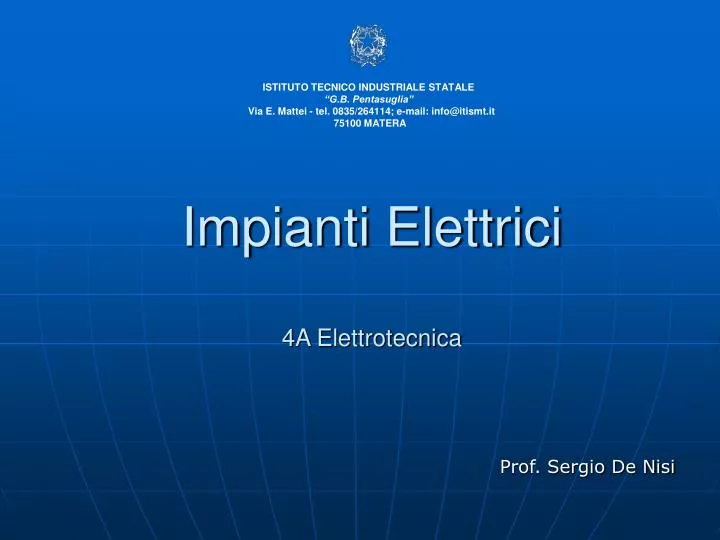 impianti elettrici 4a elettrotecnica