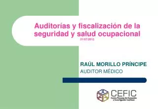 auditor as y fiscalizaci n de la seguridad y salud ocupacional 31 07 2012