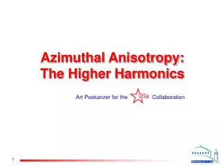 Azimuthal Anisotropy: The Higher Harmonics
