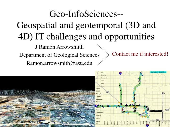 geo infosciences geospatial and geotemporal 3d and 4d it challenges and opportunities