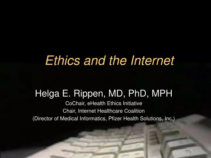 ethics and the internet
