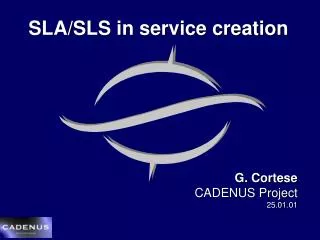 SLA/SLS in service creation