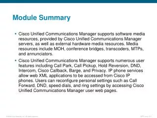 Module Summary