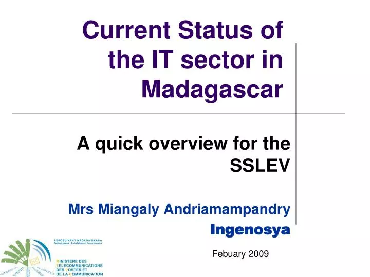 current status of the it sector in madagascar