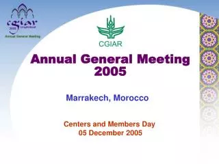 Centers and Members Day 05 December 2005