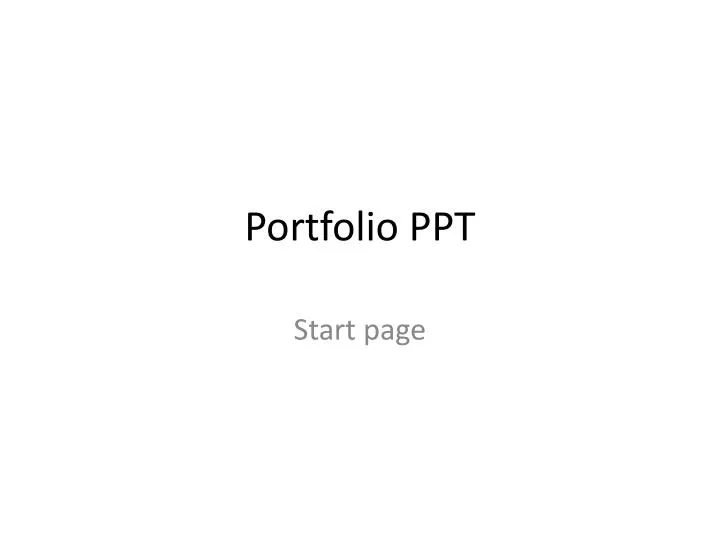 portfolio ppt