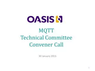 MQTT Technical Committee Convener Call