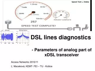DSL lines diagnostics