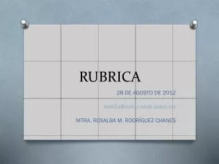 rubrica