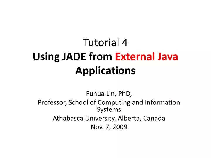 tutorial 4 using jade from external java applications