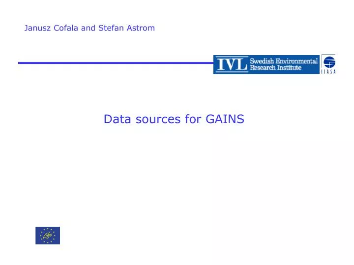 data sources for gains