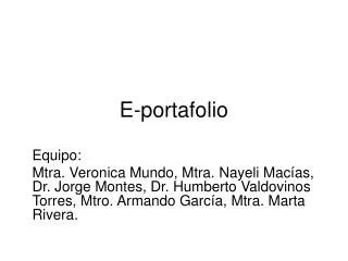 e portafolio
