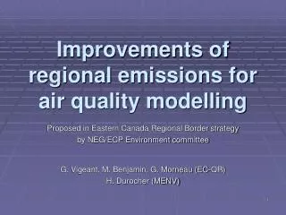 Improvements of regional emissions for air quality modelling