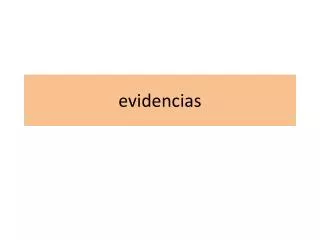 evidencias