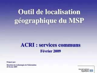 acri services communs f vrier 2009