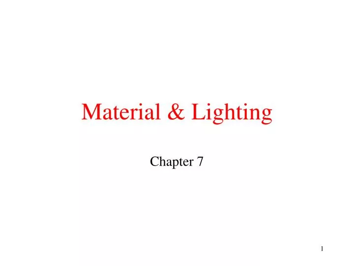 material lighting