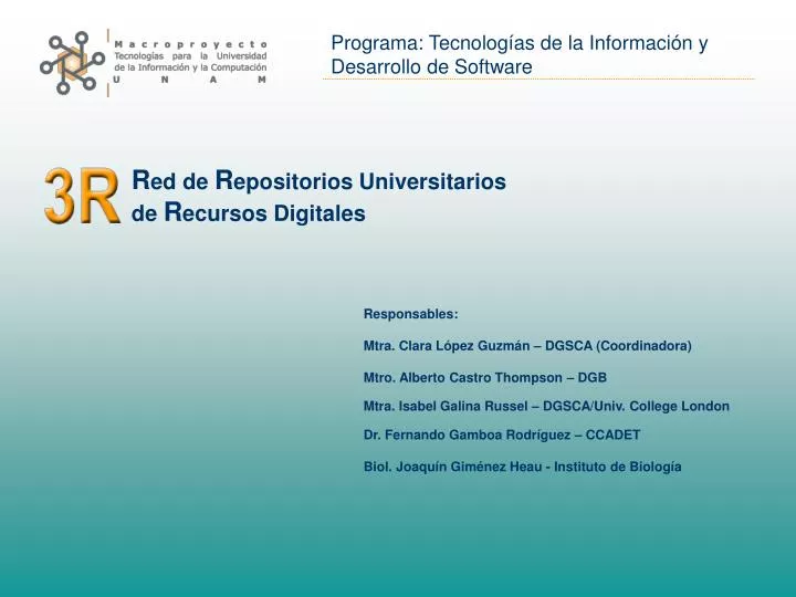 r ed de r epositorios universitarios de r ecursos digitales