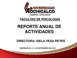 reporte anual de actividades