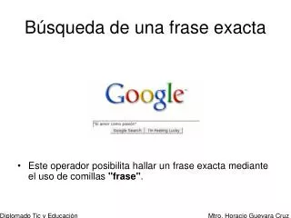 b squeda de una frase exacta